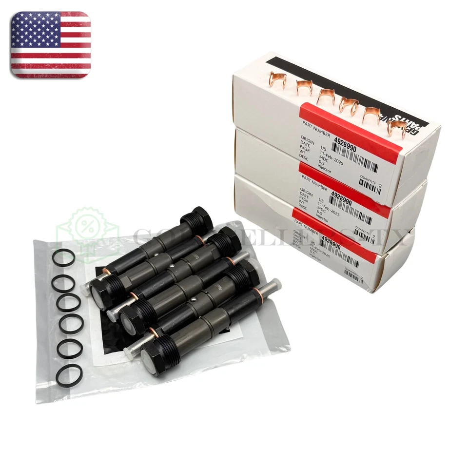 NUEVOS 6x inyectores de combustible para Dodge Cummins 1994-1998 6BT 5,9 L 40-60 HP Foto 4 de 4