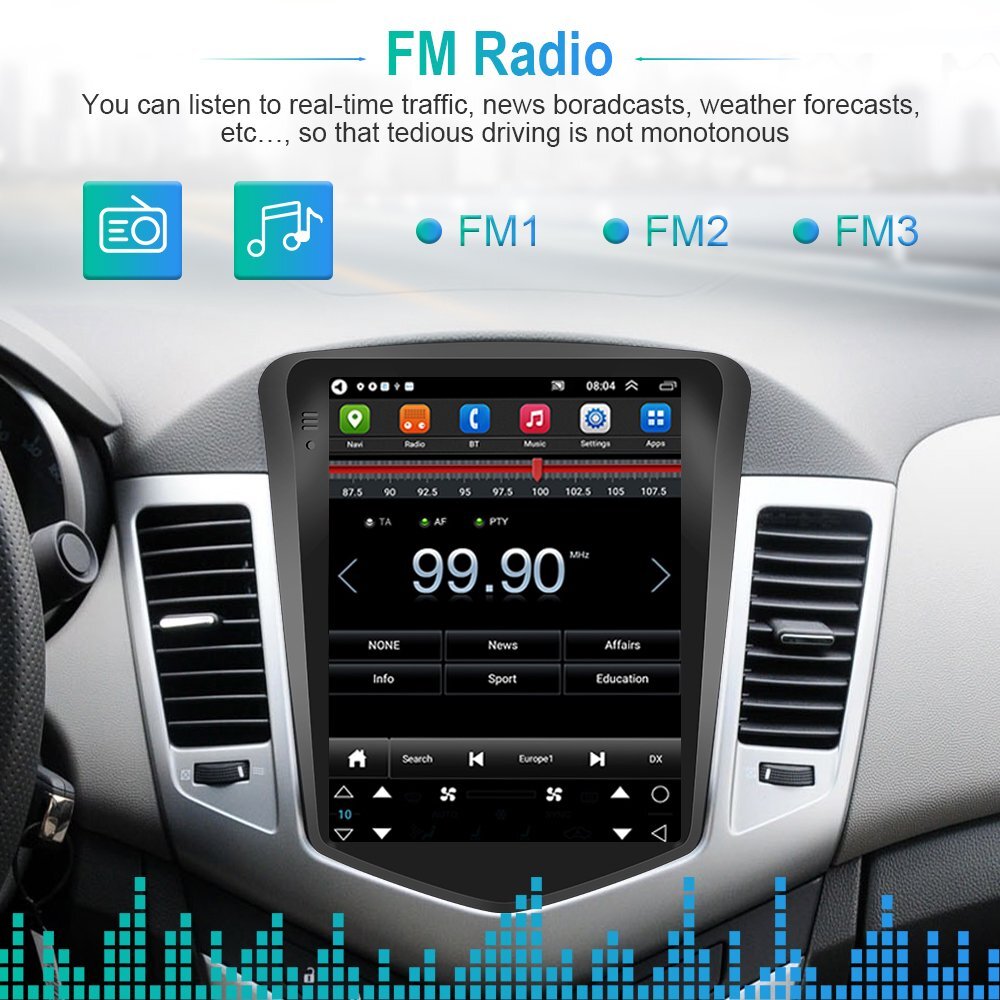 Car Apple Carplay Radio For 20092015 Chevy Cruze Android 12 GPS Stereo