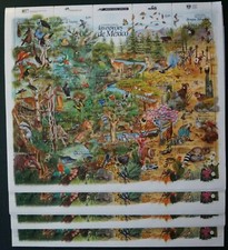 ME 3.000,00: WHOLESALE: 100 B&ouml;gen MEXIKO Naturschutz 1996, MiNr. 2571-2594, "Con