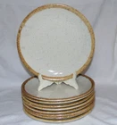 McCoy Graystone Speckled Dinner Plates 1978 Set of 9 Excellent Condition USA
