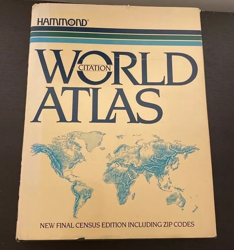 CITATION WORLD ATLAS By Hammond Incorporated - Hardcover - DJ 1982