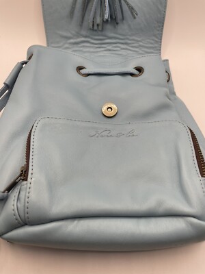 Nena and Co Mini Backpack - Full Leather Sky Blue - Artisan  display picture 3