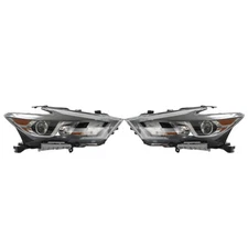 LABLT Headlights For 2016-201718 Nissan Maxima S/SL/SV Left+Right Black Housing