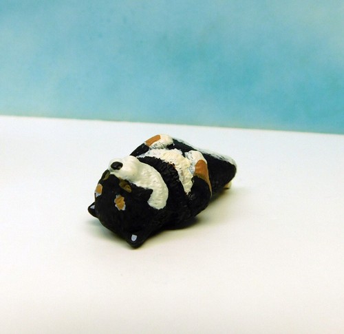 BC USA Siba Inu Relaxing Plastic Dog Figurine Relaxing Laying down Black/tan/Wh. - Picture 2 of 5