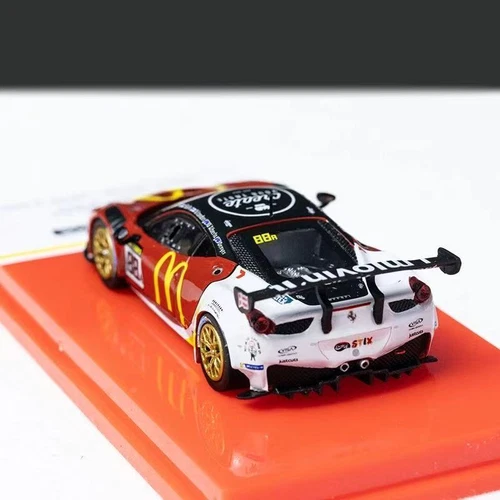 TW 1:64 Ferrari 458 GT3 McDonald's Race Limited simulation alloy car model - Picture 4 of 6