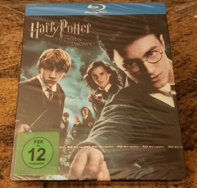 Harry Potter and the Order of the Phoenix Steelbook Blu Ray New Region ...