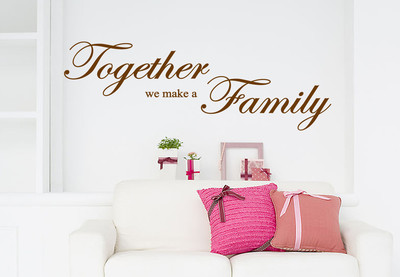Handschnitzen GEMEINSAM MACHEN WIR EINE FAMILIE WOHNZIMMER WANDKUNST AUFKLEBER UK RUI122