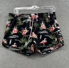sslr NWT Shorts Mens Pink Floral Flamingo Swimming Shorts Size 30