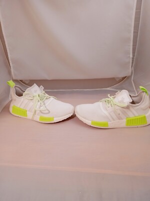 Adidas NMD R1 J White/Signal Green GX5686 Women Size 6 | eBay