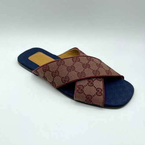 brown gucci sliders