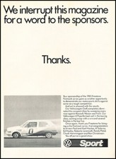 1986 Vw Volkswagen Sport Gti Race Advertisement Print Art Car Ad D90c