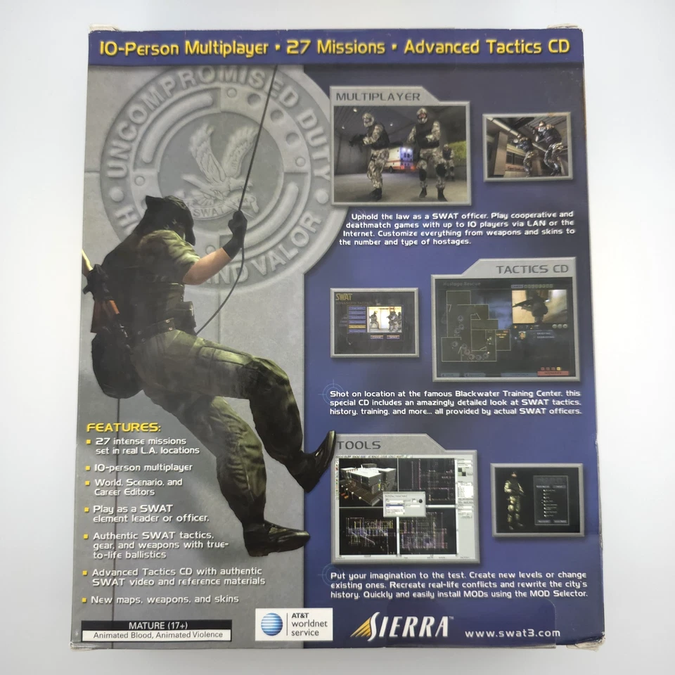 SWAT 3: Close Quarters Battle - Game of the Year, 2001, Big Box, New & Sealed - Image 3 of 4