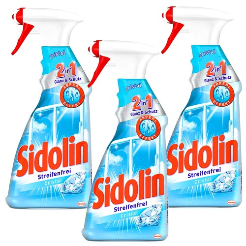 Nettoyant Vitres Sidolin Cristal – Technologie Verre Liquide, Brillance Longue Durée
