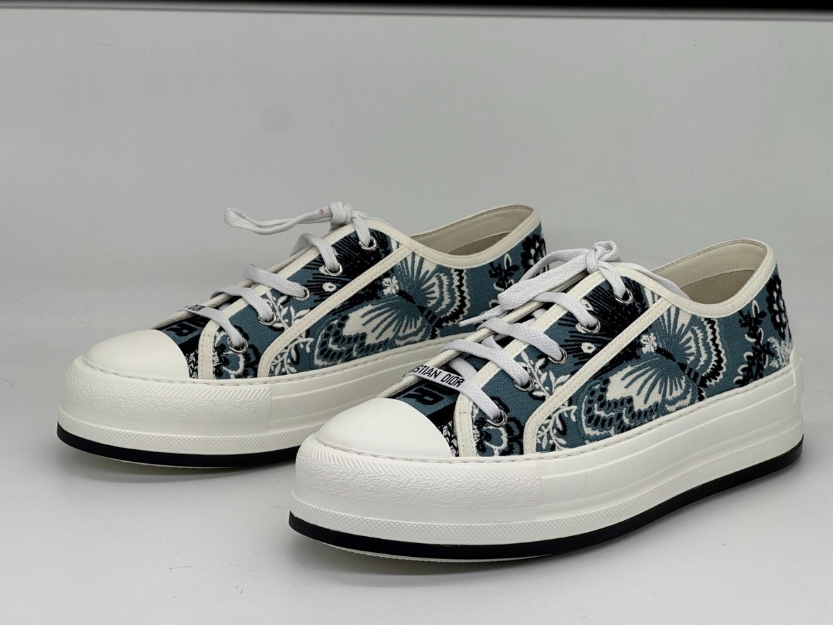DIOR Walk'n'Dior プラットフォームスニーカー バタフライ 蝶々 DIOR WALK'N Bandana Butterfly Floral Platform Lace Low Top