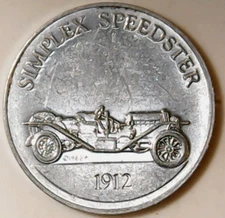 1912 Simplex Speedster - Sunoco - Antique Car Coin Series  - Aluminum Coin