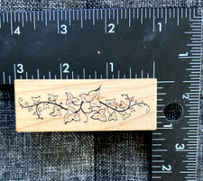 PSX Rubber Stamp Ivy C-542 Leaves Spring Summer Forest Tree Border 1990 NEW VTG