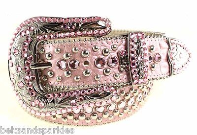 Bella Pink Rhinestones Belt – Roman Valley Ranch