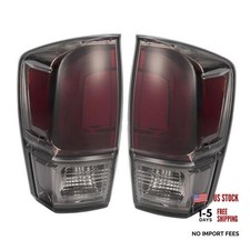 Tail Lights Compatible With 2016-2023 Tacoma - Pair Smoke Lens Chrome Housing Tail Lights Compatible With 2016-2023 Tacoma - Pair Smoke Lens Chrome Housing