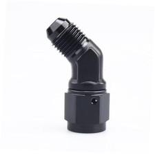 -6 AN Male Flare to Female 45 Degree 6AN swivel female to male 45 deg black