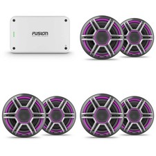 Garmin Fusion 3 Pairs Apollo AP-FL65SPG 6.5" LED Marine Speakers Sport Grills...