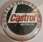 Vintage Castrol Motor Oil Thermometer Wall Sign Gas Oil Advertising Garage Decor