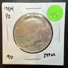 Kennedy Half Dollar 50C 1964-P Philadelphia Business Strike KM#202 90% Silver