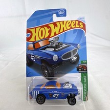 Hot Wheels 1:64 Volvo P1800 Gasser HW Reverse Rake Blue Diecast 153/250