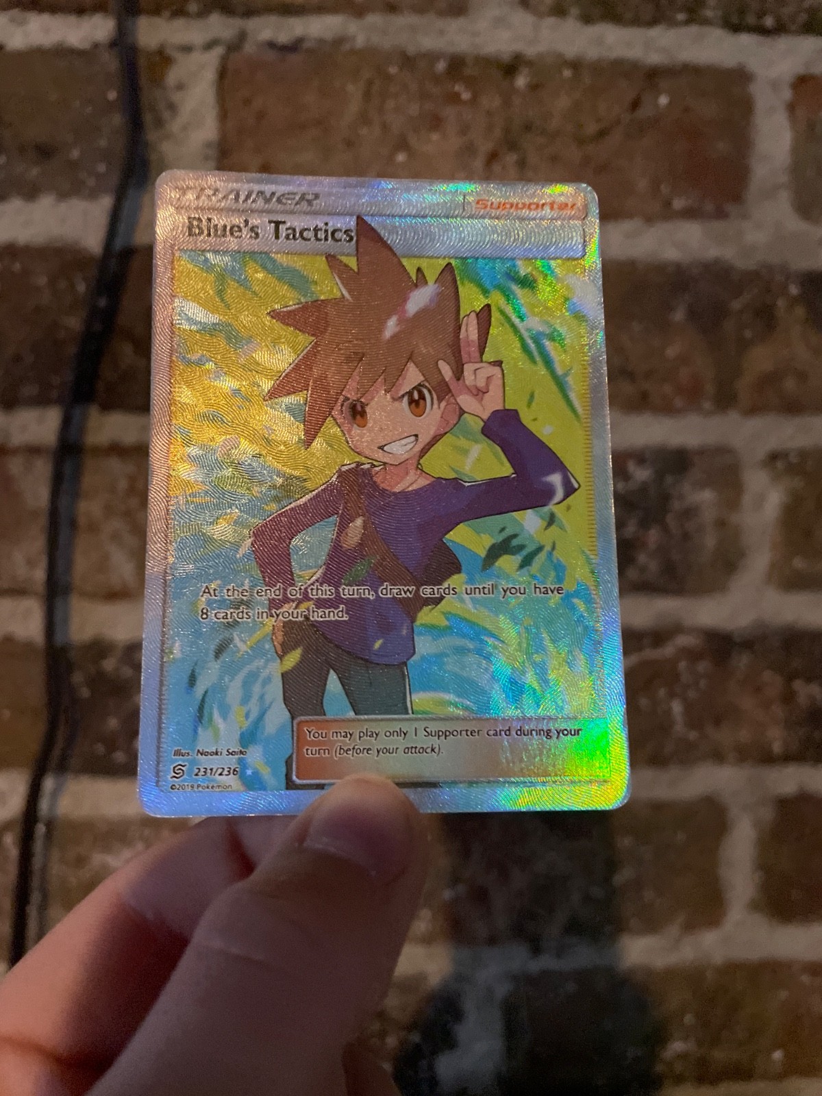 Blue's Tactics (Full Art) 231/236 Sm-Unified Minds Holo