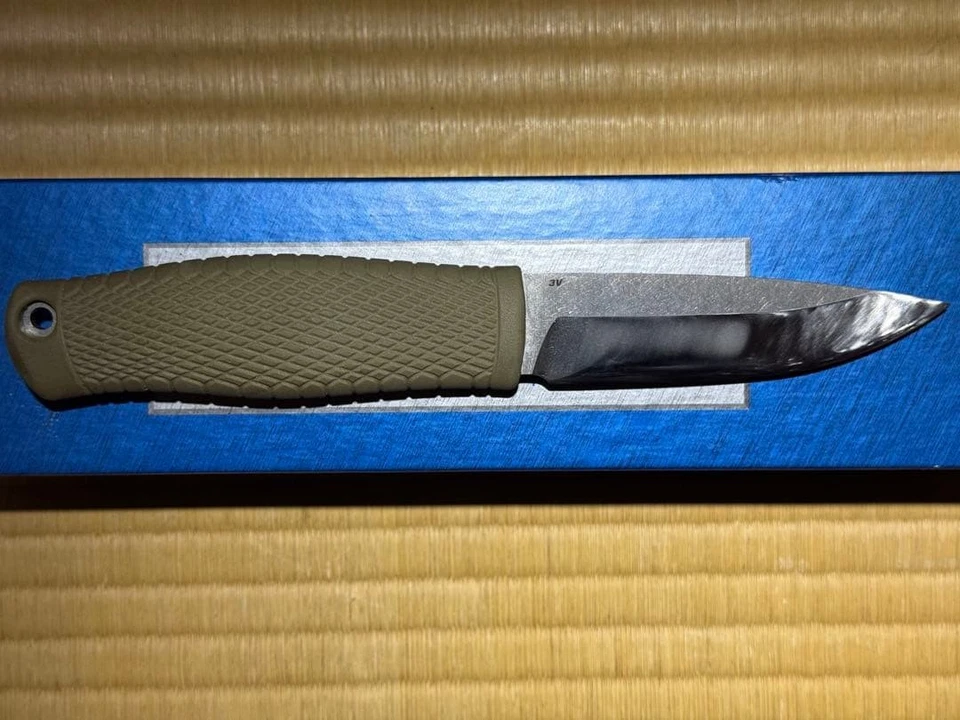 Faca Puukko Benchmade 3V bainha de couro aço cabo de borracha ferramenta afiada - Imagem 2 de 3