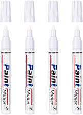 White Paint Pen Permanent Marker Waterproof 4 Pack Outdoor Pens Markers for Meta