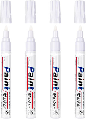 White Paint Pen Permanent Marker Waterproof 4 Pack Outdoor Pens Markers for Meta