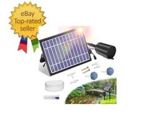 Solar Pond Aerator with Air Pump, 3 Modes(18H/36H/72H) Solar Aerator for Ponds O