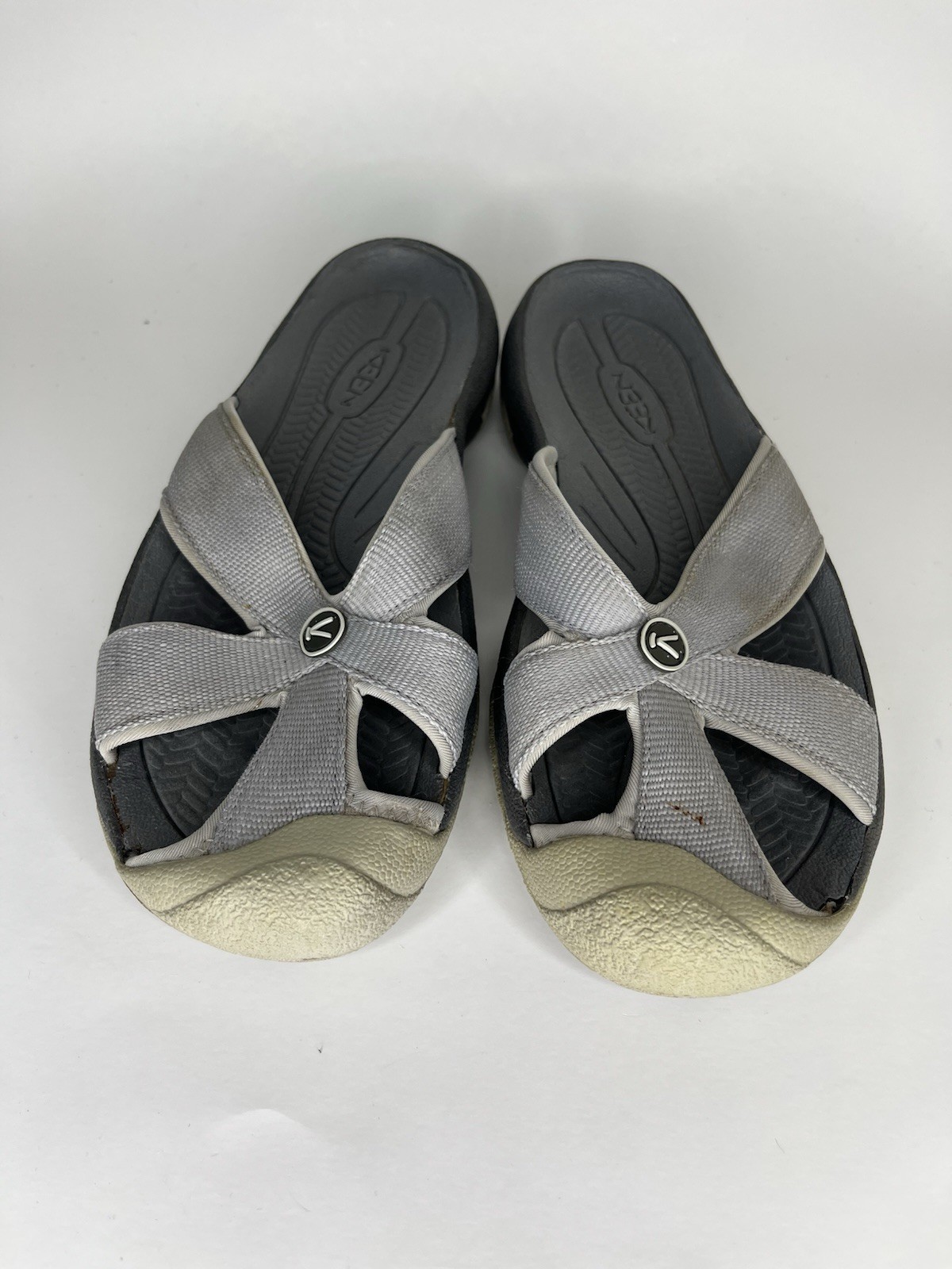 Sandali Keen Slides donna taglia 39 5 US 9 tessuto grigio comodi passeggio escursionismo