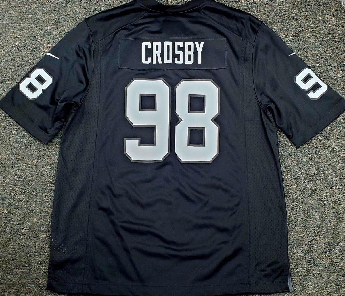 LAS VEGAS RAIDERS MAXX CROSBY #98 NIKE NFL AUTHENTIC GAME MENS