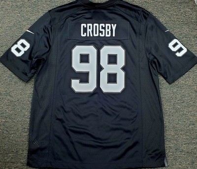 LAS VEGAS RAIDERS MAXX CROSBY #98 NIKE NFL AUTHENTIC GAME MENS