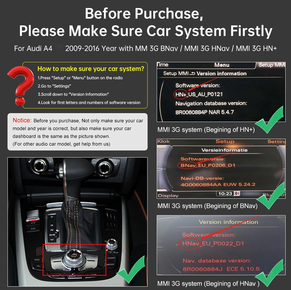 Estéreo para automóvil de 10,25" Apple CarPlay Android GPS automático para Audi A4 A5 S4 S5 2009-2016 Foto 3 de 4
