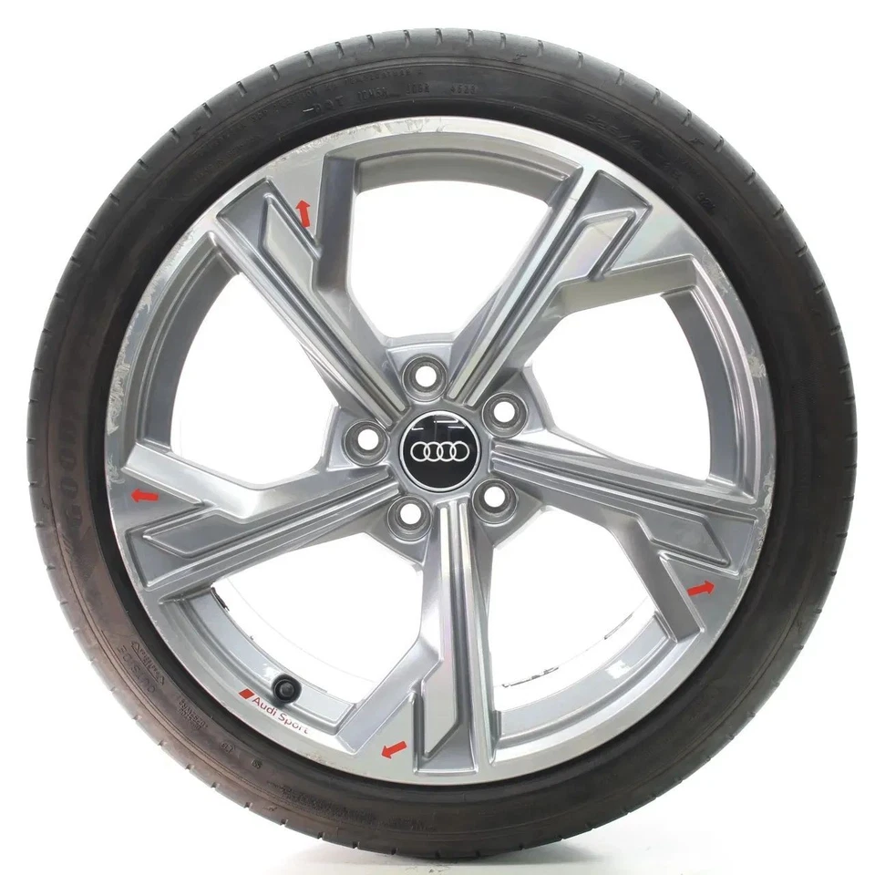 Audi A3 S3 8Y Sommerräder 5-Arm-Flag Silber Goodyear 225/40R18 DOT23 8Y0601025P - Bild 2 von 4