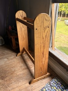 Antique Wood Quilt Rack