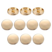 10 StüCk Metall-KnöPfe 20Mm Rund FüR NäHprojekte In Gold