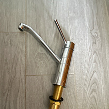 Chrome High Arc Kitchen Mixer Tap Single Lever Handle Deck Mounted 1 Hole