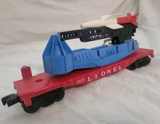 LIONEL POSTWAR 6650 IRBM LAUNCHER FLAT CAR Working Trigger Fires When Raised
