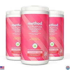Method Multi-Surface Cleaning Wipes, Pink Grapefruit, Compostable, 70 Count
