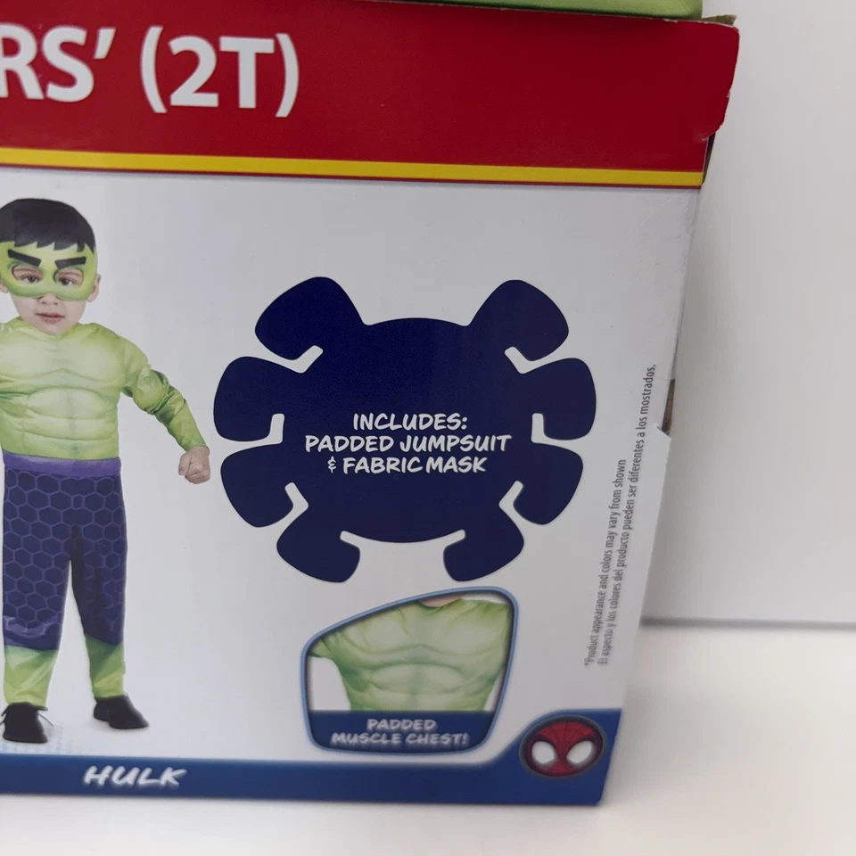 Disfraz de Halloween Disney Junior Spidey y sus increíbles amigos Hulk niño 2T Foto 3 de 4