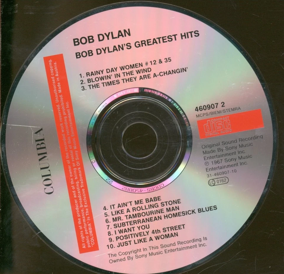 Bob Dylan Greatest Hits CD Europe Columbia COL4609072 - Image 3 of 3