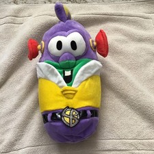    Vintage Veggie Tales Reversible Larry Boy Cucumber Plush 75131 Fisher Price  