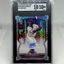 William Bergolla 2023 Bowman Chrome Mega Box Prospect Auto SGC 10 Gem Mint