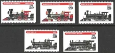 SC#2843 - 2847a - 29c American Steam Locomotives Booklet Set of 5 MNH