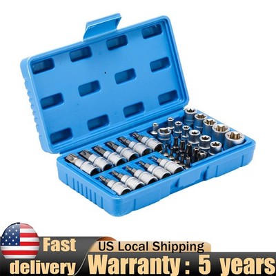 E-Socket 34Set Tool Case 5/16''F E-torx Kit For Trucks NEW CR-V Security Bits