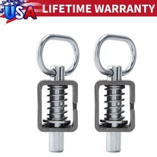 2PCS Weld-On Spring Pin Latch Lock Assembly for Utility Trailer Tail Gate Loaded