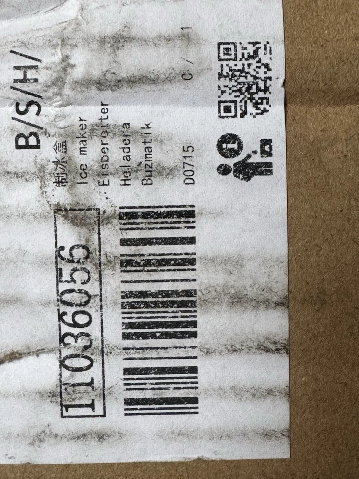 Nueva máquina de hielo refrigerador Bosch 11036056 genuina OEM 11036056 Foto 3 de 3